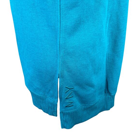 Andrew Marc NY Performance Fleece Cowl Neck Tunic Top Azure Turquoise M New - Picture 10 of 13